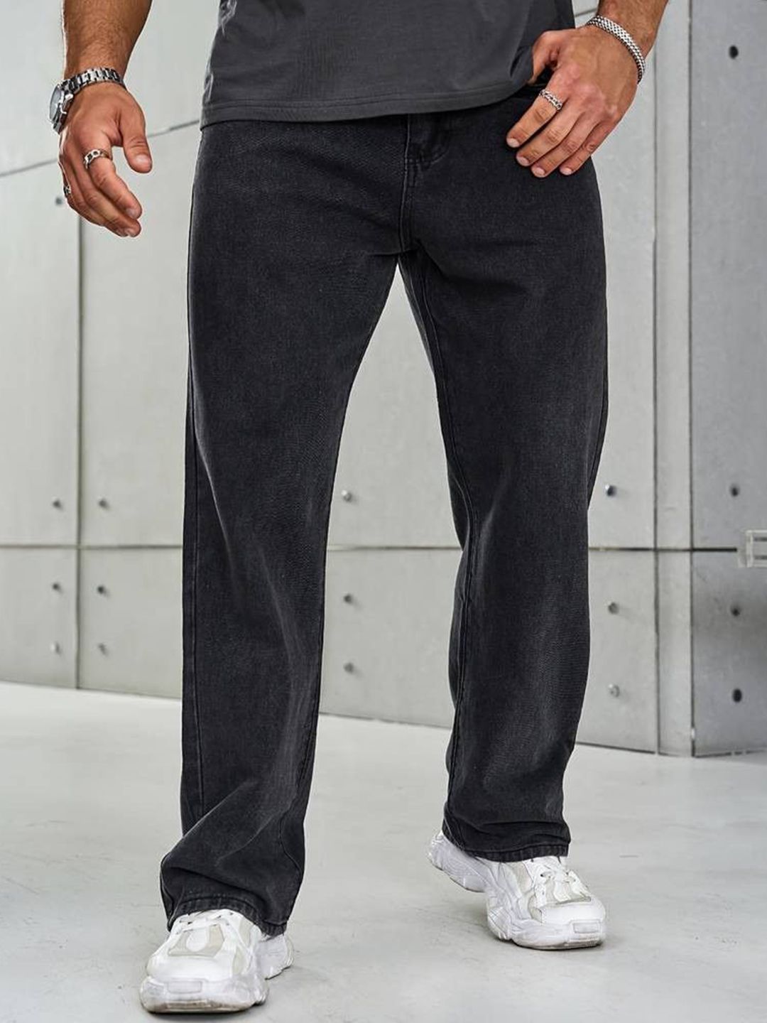 FUDE PRIDE Men Mid-Rise Stretchable Baggy Jeans-image-13