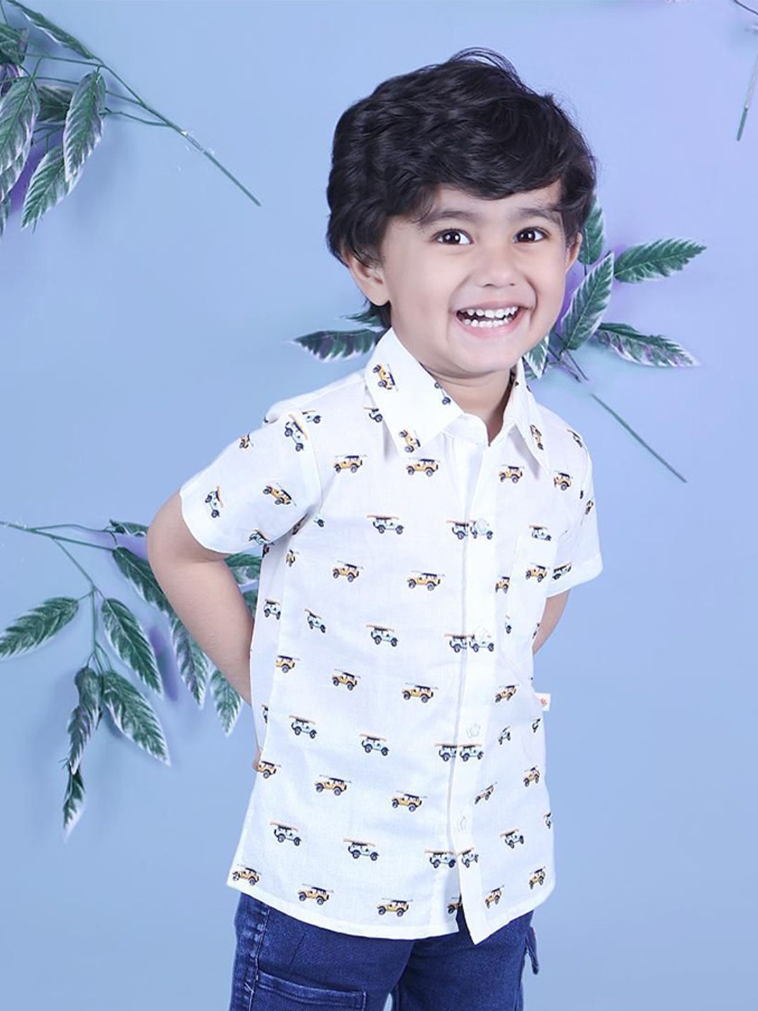 Nature Nook Kids Boys Conversational Printed Cotton Casual Shirt-picture-29