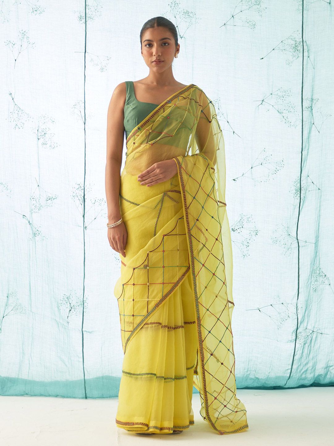 JANKI INDIA Embellished Embroidered Saree-picture-18