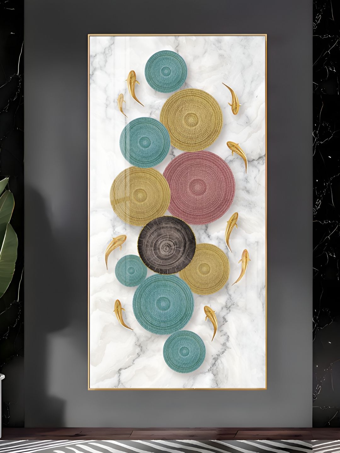 THE NEXT DECOR Ethereal Expressions Glass Finish Vertical Wall Art-picture-30