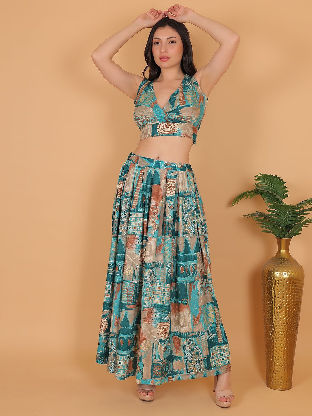 FIMS Women Abstract Printed Co-Ords