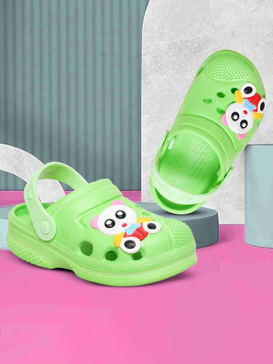 Trendmode Kids Printed Led Light Flip Flop Clogs-picture-38