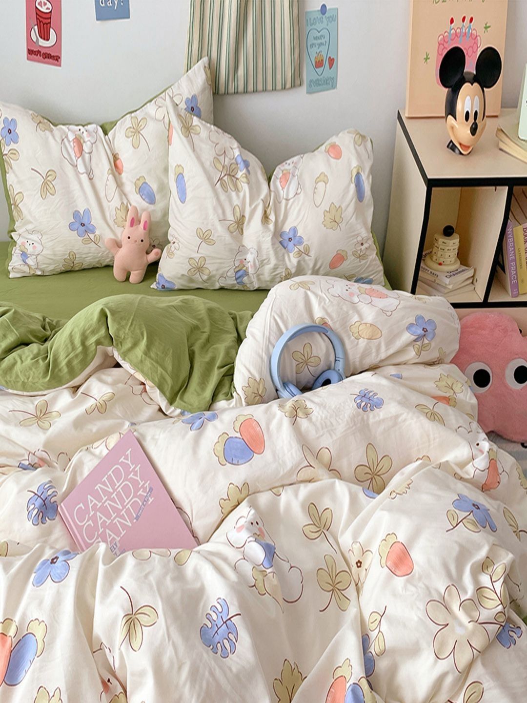 JC HOME Green Polycotton Double Queen Regular Bedding Set-image-36