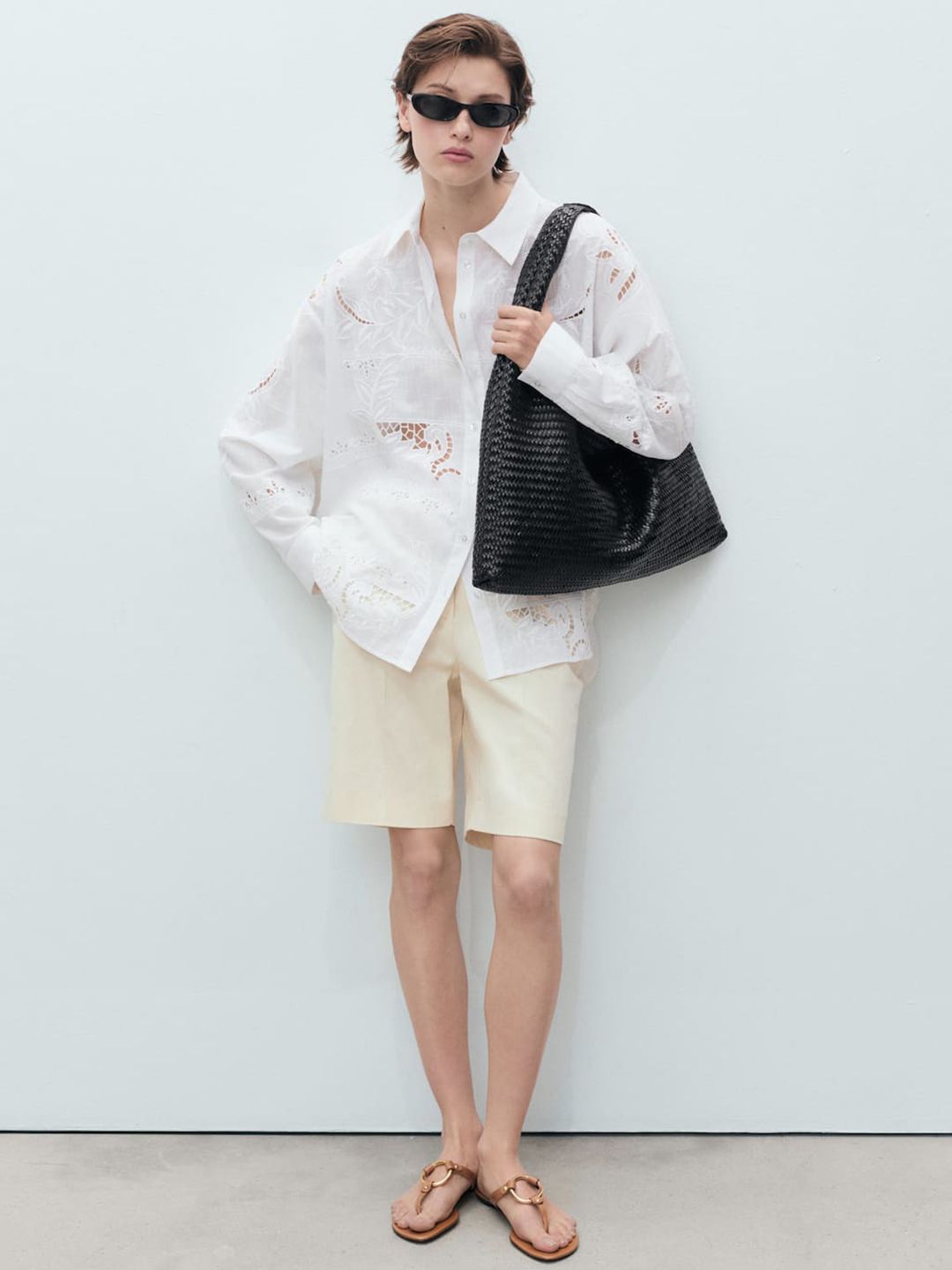 Générique Women's Floral Embroidered Semi-Sheer Cover Up, Cute Long