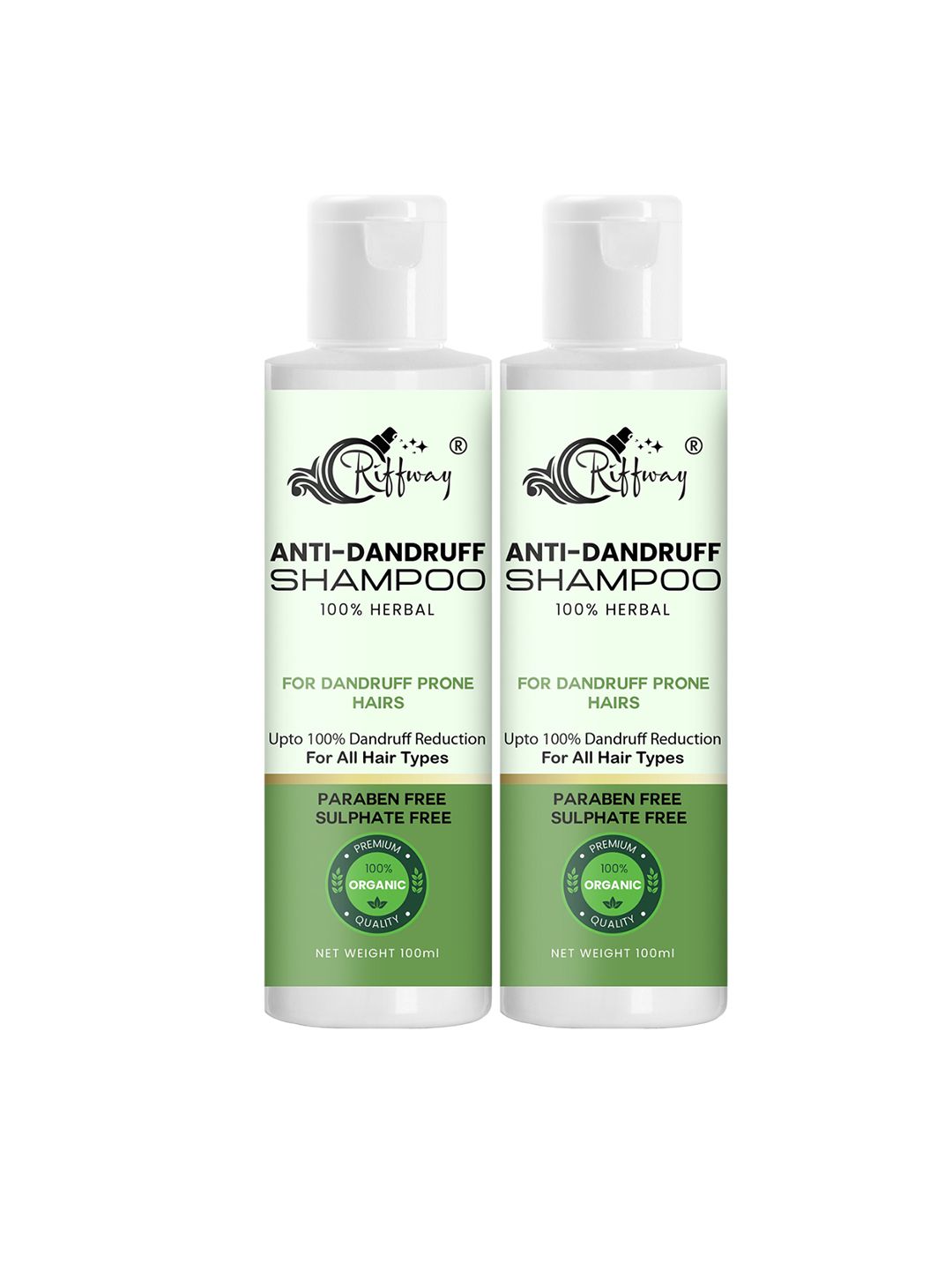 riffway Set Of 2 Anti-Dandruff Shampoo For All Types Hairs - 100 ml Each-picture-6