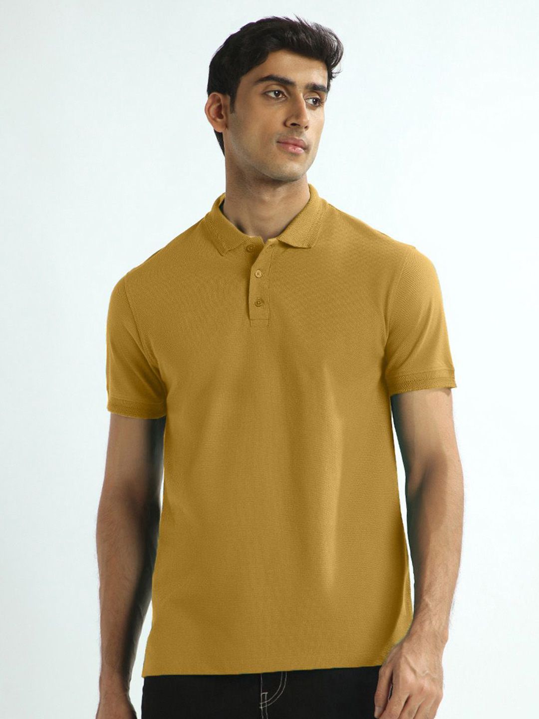 NOBERO Men Solid Polo Collar Cotton T-shirt-picture-28