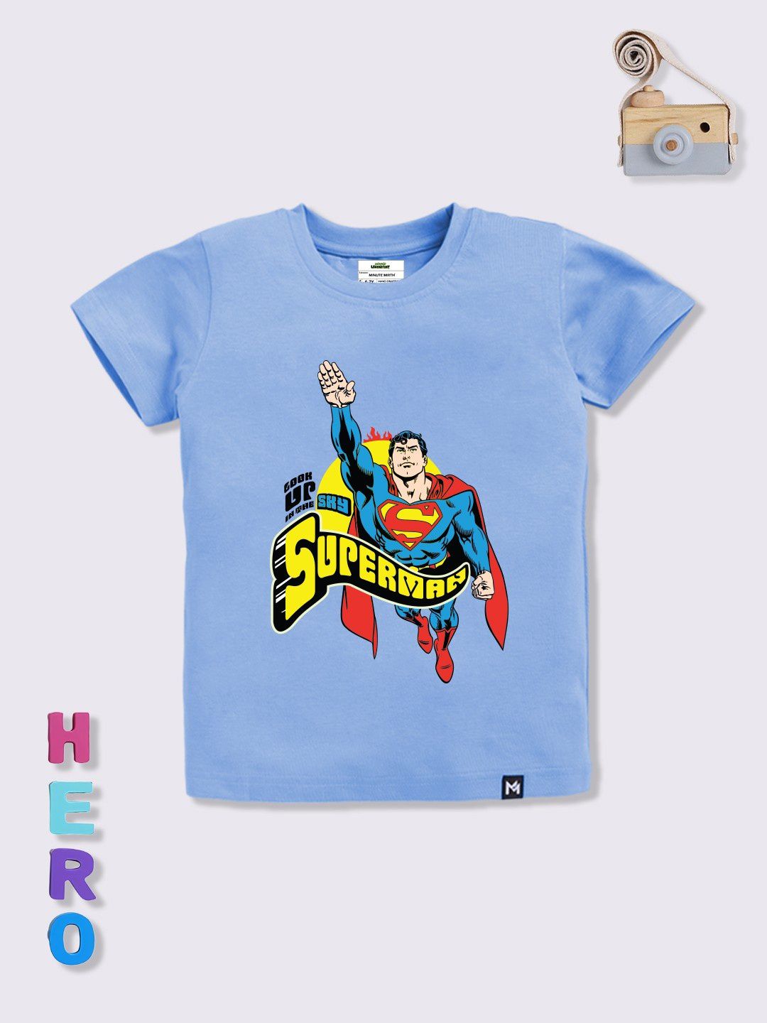 YK X Minute Mirth Boys Superman Printed T-shirt-picture-28