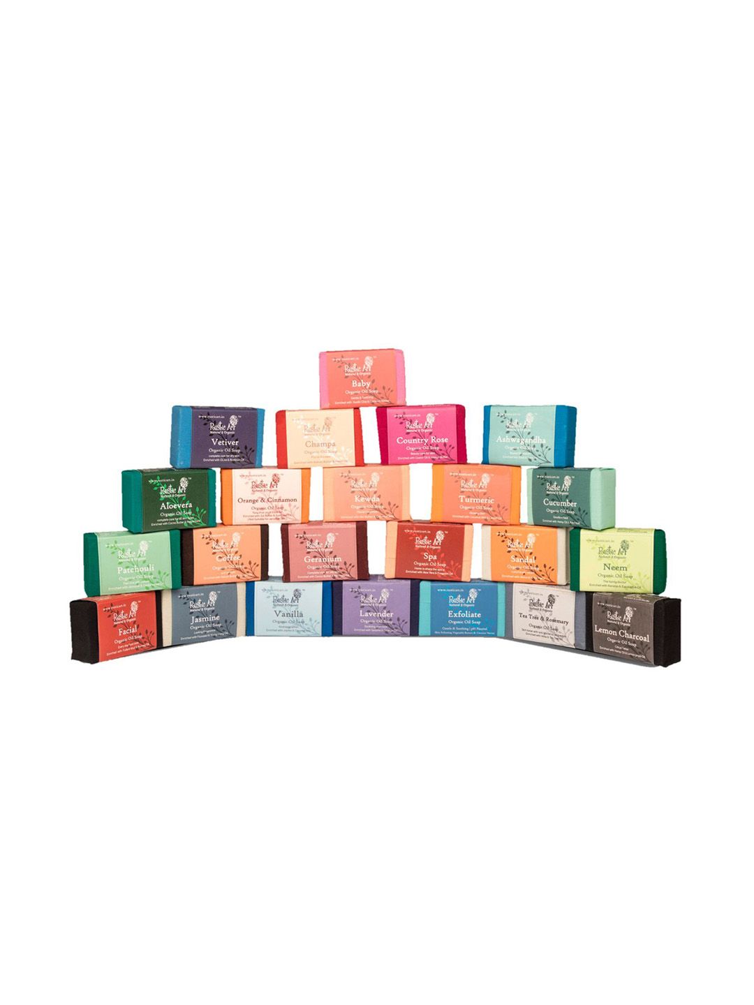 Rustic Art Set Of 2 Geranium Organic Oil Soap- 100 g Each-image-49