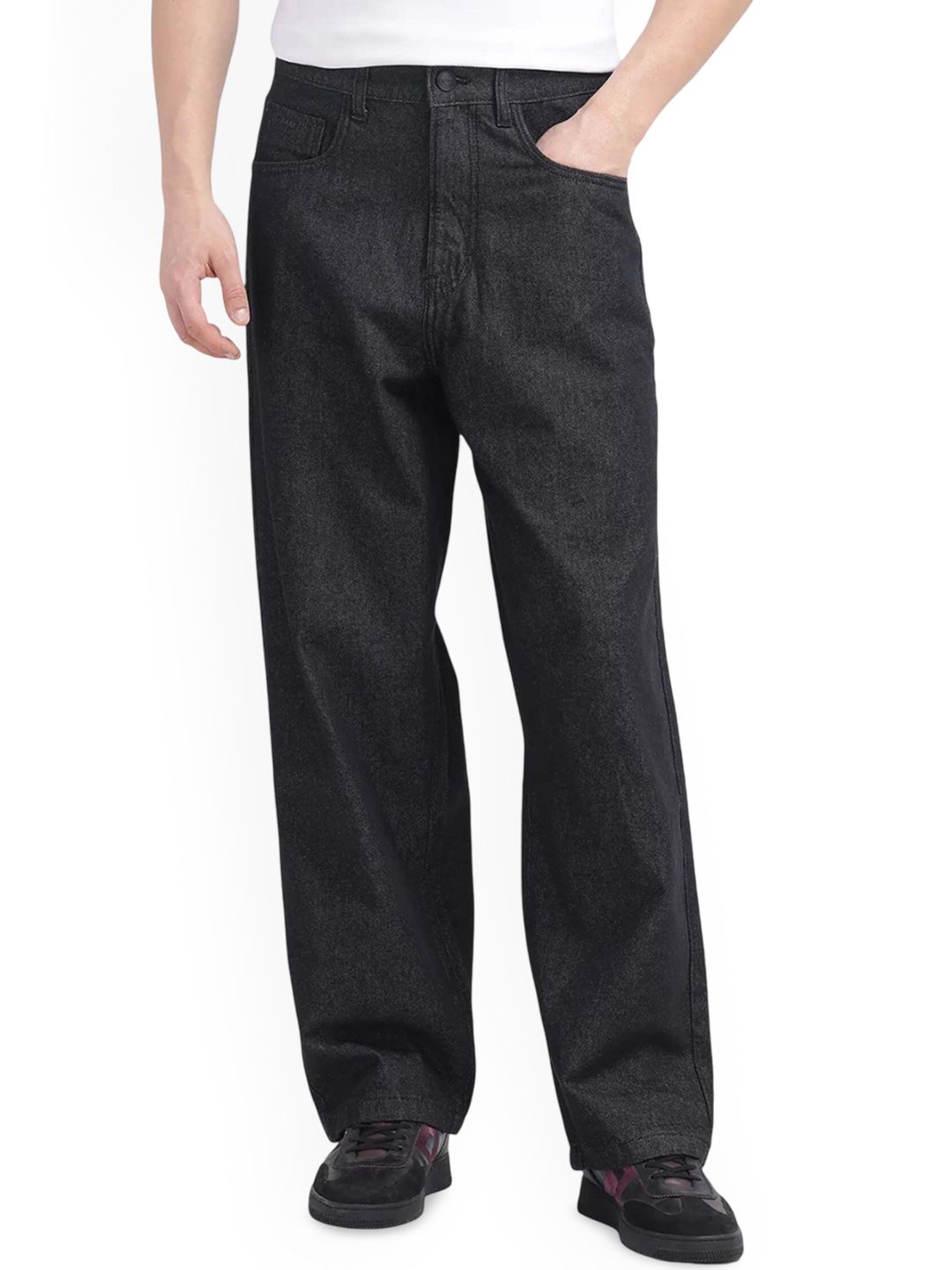 FUDE PRIDE Men Baggy Fit Mid-Rise Stretchable Jeans-image-4