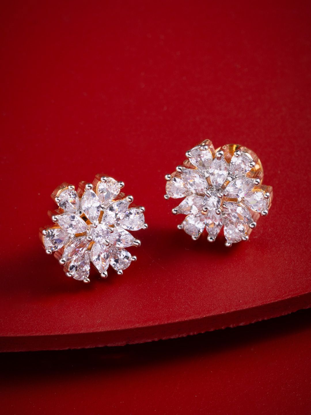 Kushal's Fashion Jewellery Gold -Plated Zircon Studded Classic Studs Earrings-picture-24