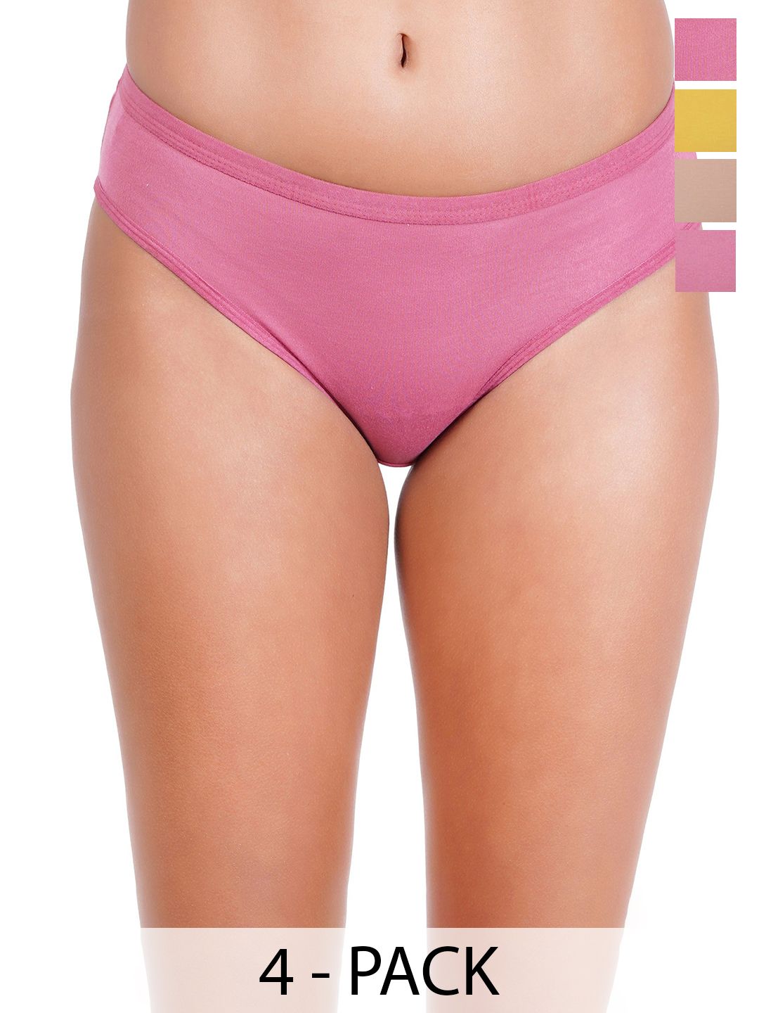 Liigne Pack Of 4 Cotton Mid-Rise Basic Briefs VCPC2097-XS-picture-38