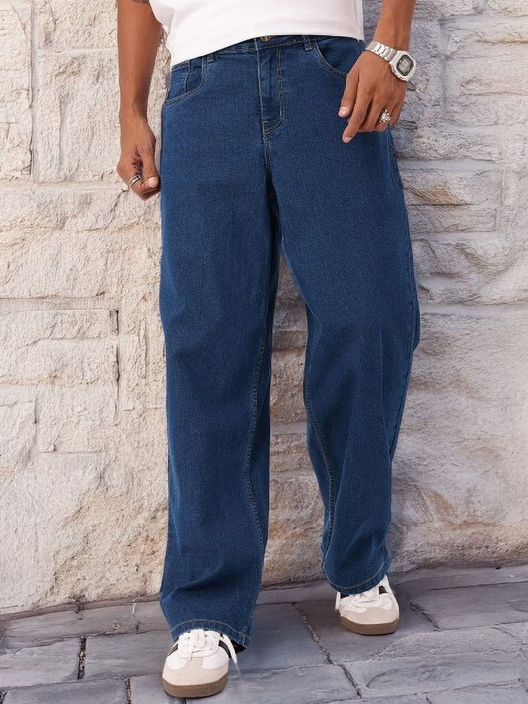 FUDE PRIDE Men Mid-Rise Stretchable Baggy Regular Jeans-picture-7