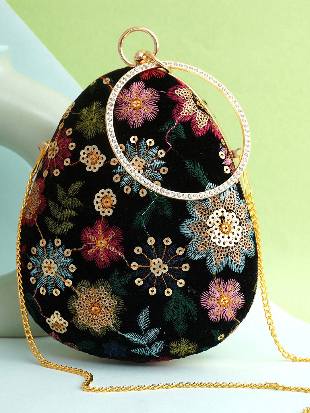 FOR THE BEAUTIFUL YOU Embroidered Box Clutch-picture-40