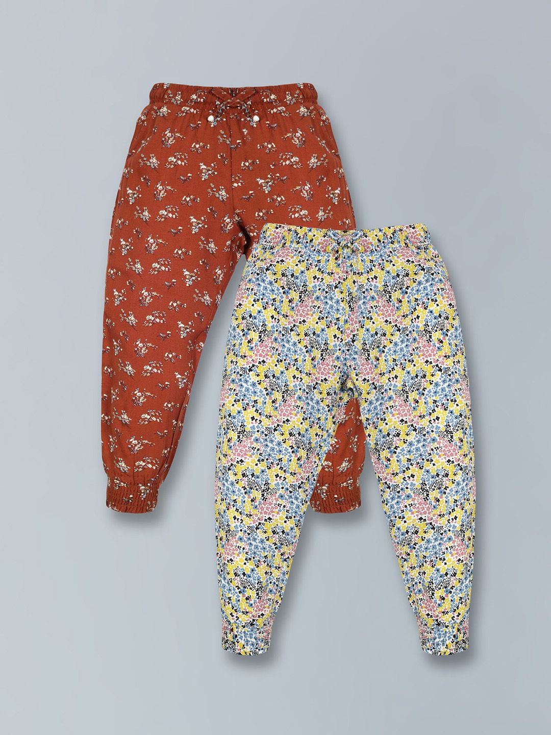 PLUM TREE Girls Pack Of 2 Printed Lounge Pants-picture-47