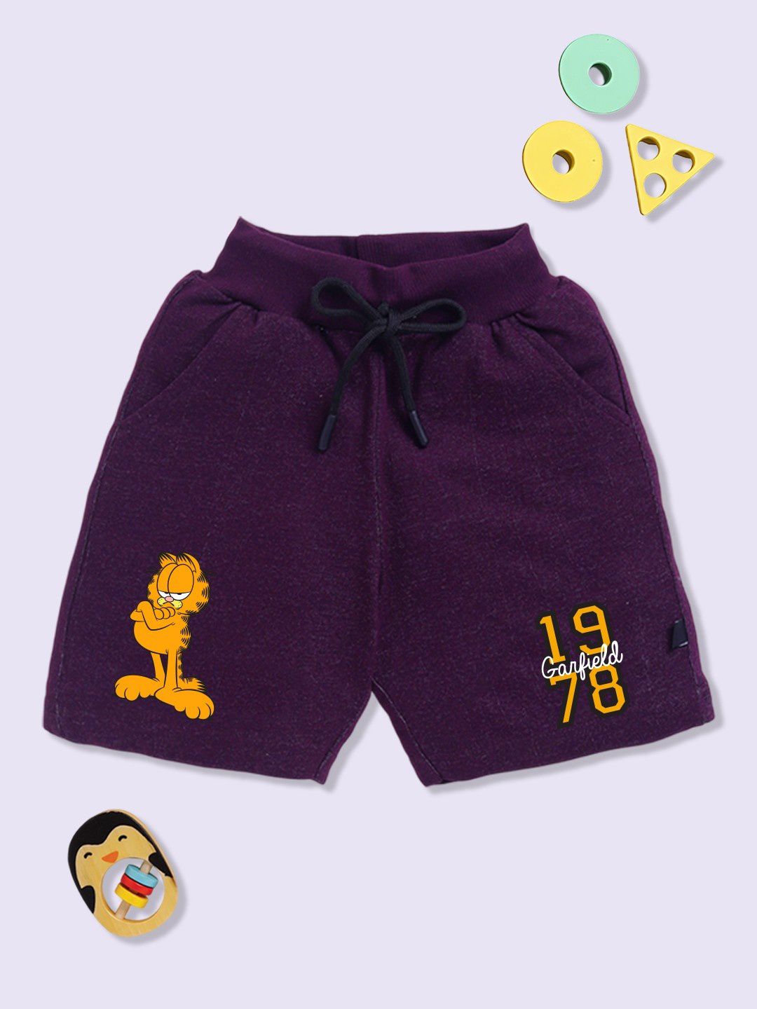 YK X Minute Mirth Boys Garfield Printed Above Knee Shorts-picture-38
