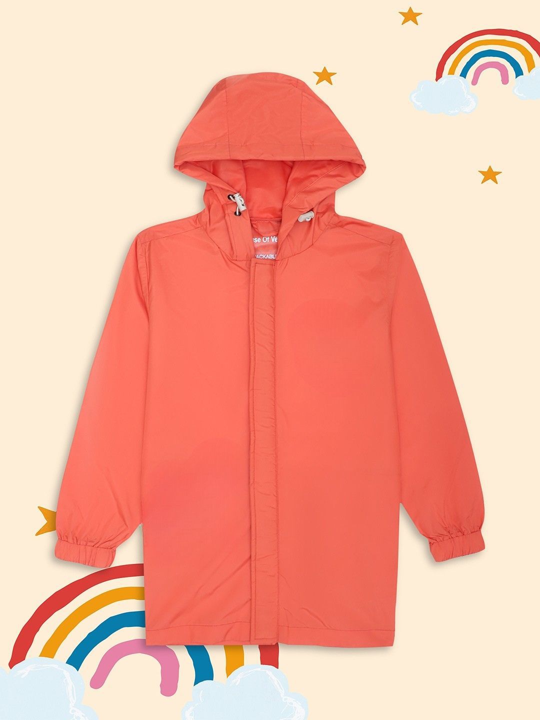 HOUSE OF VEDAS Kids Waterproof Hooded Rain Jacket-picture-37