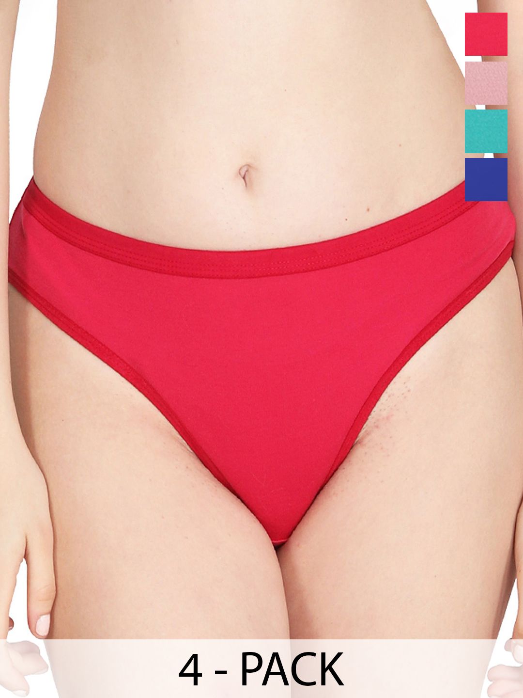 Liigne Pack Of 4 Cotton Mid Rise Basic Briefs VCPC2020-XS-picture-23