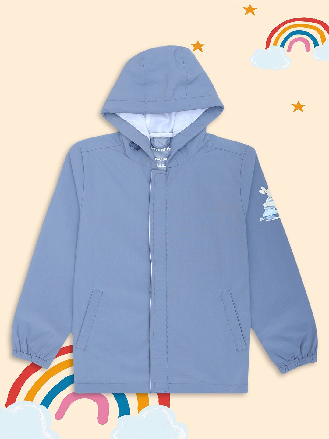 HOUSE OF VEDAS Kids Waterproof Hooded Rain Jacket-picture-27