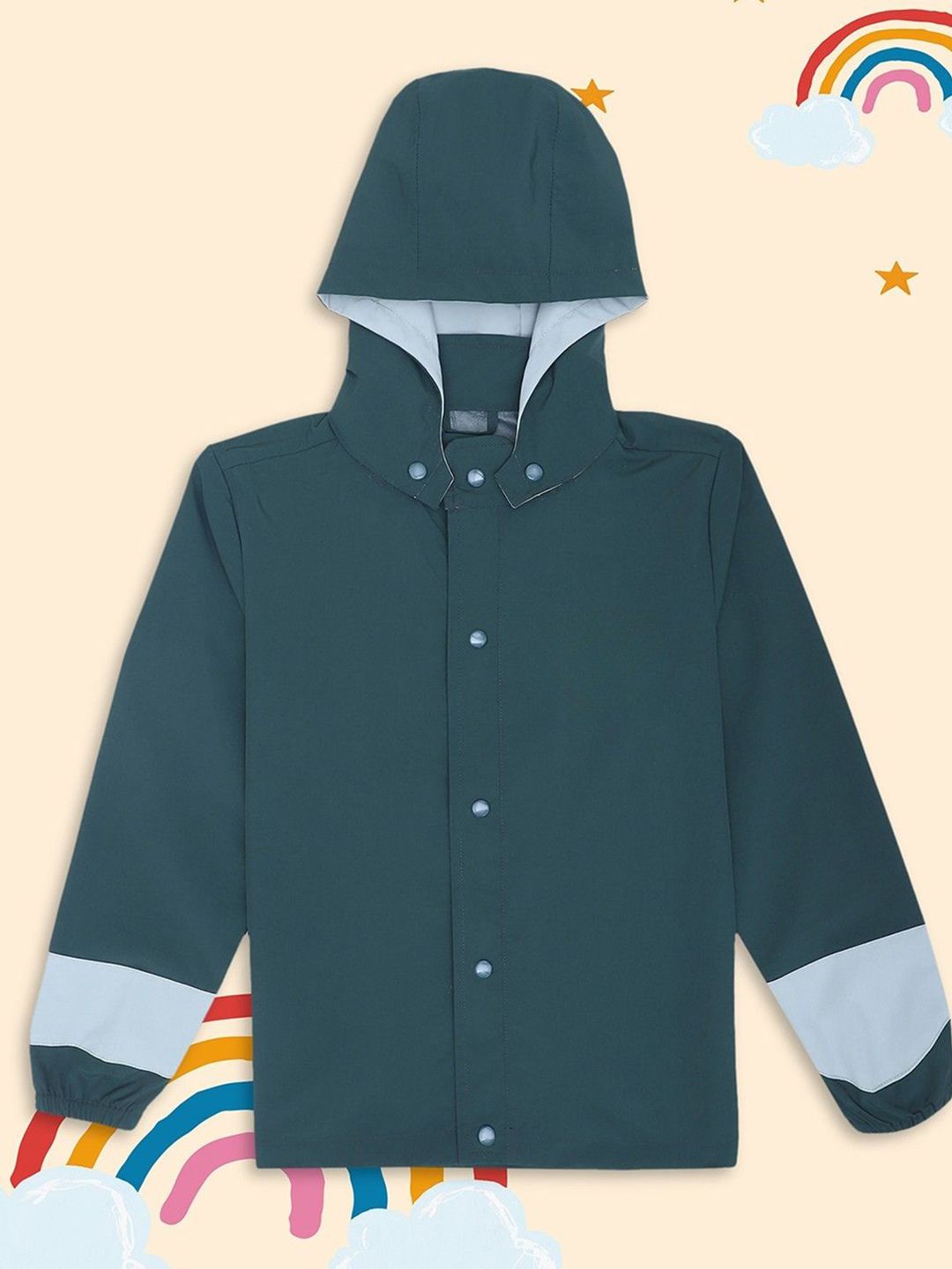 HOUSE OF VEDAS Kids Waterproof Hooded Rain Jacket-picture-36