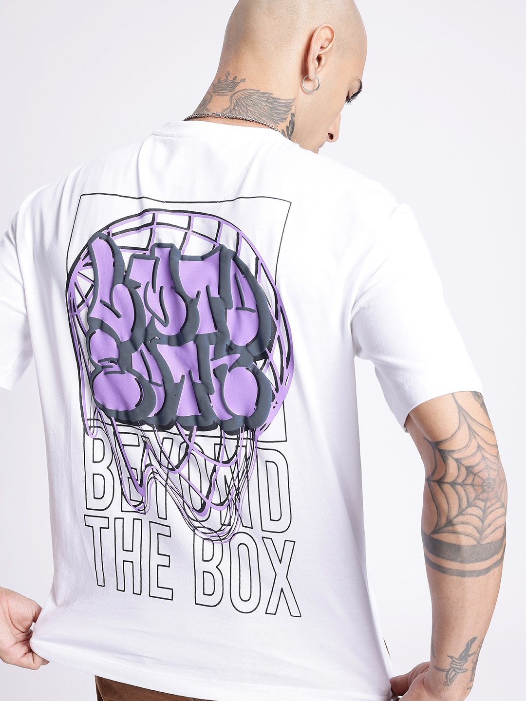 glitchez Typography Printed Oversized T-shirt-picture-11