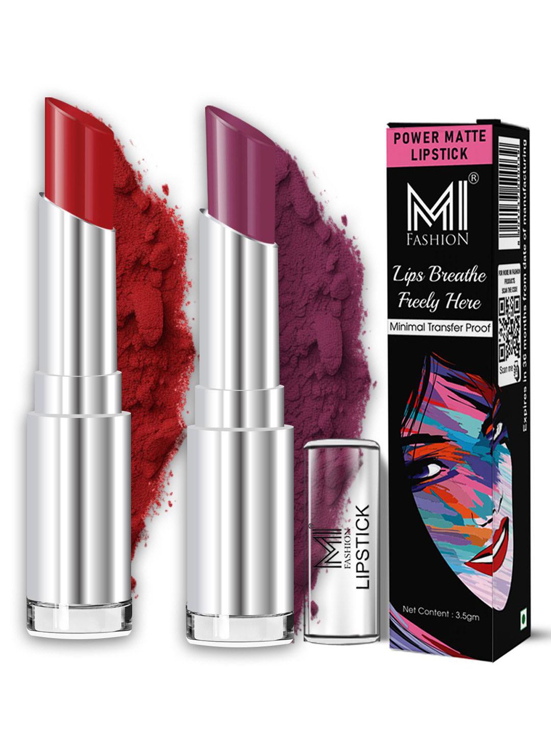 MI FASHION Set Of 2 Creamy Matte Bullet Lipstick - 3.5 g Each - Shade No - 10 - 27-picture-12