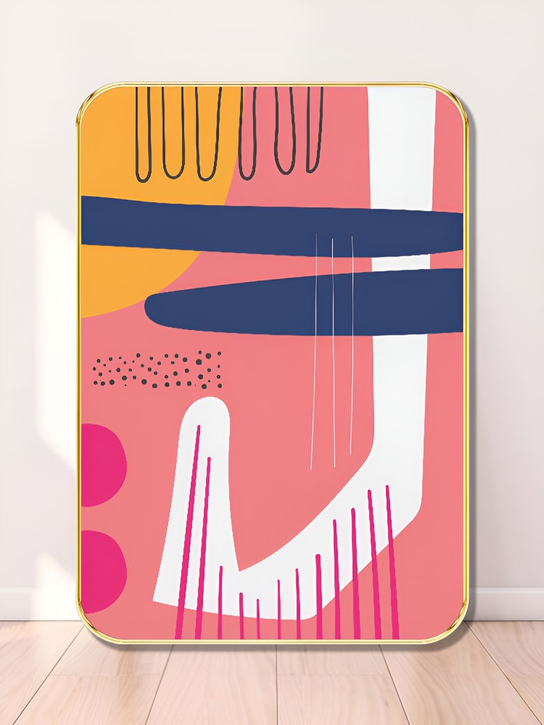 Myntra Elegant Homes Pink & White Printed Wall Art-picture-33