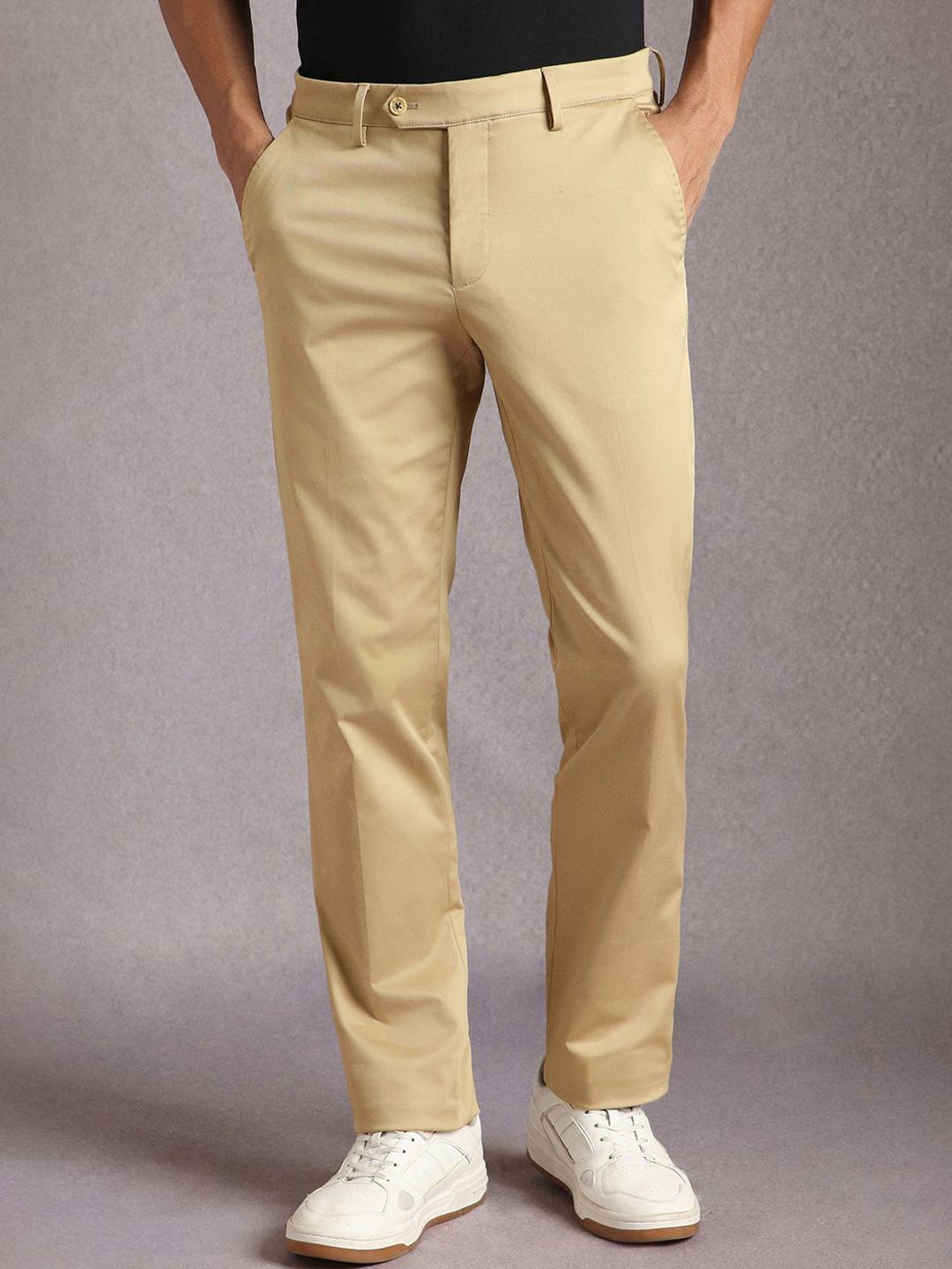 Luxure by Louis Philippe Men Solid Slim Fit Formal Trousers-picture-37