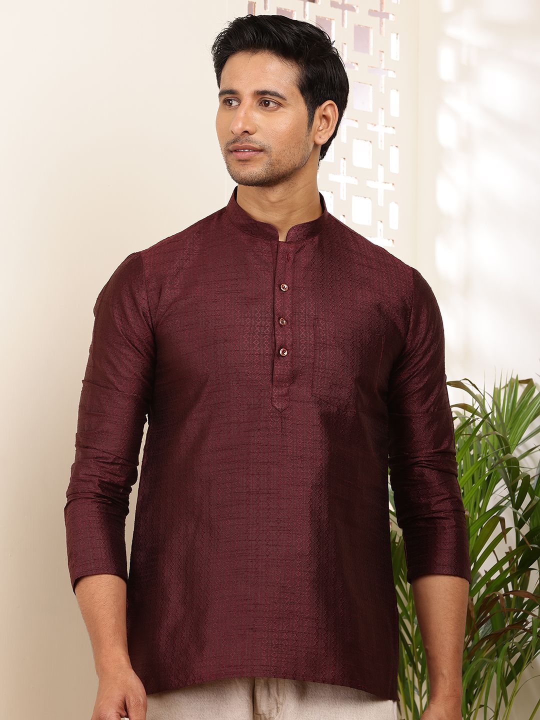 MULTI SHADES Men Textured Kurta-picture-53