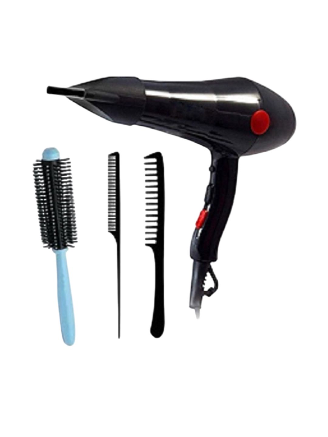 CK INDIA Set Of 4 2000 Watts Dryer With Rolling Comb & Tail Combs - Black-image-24