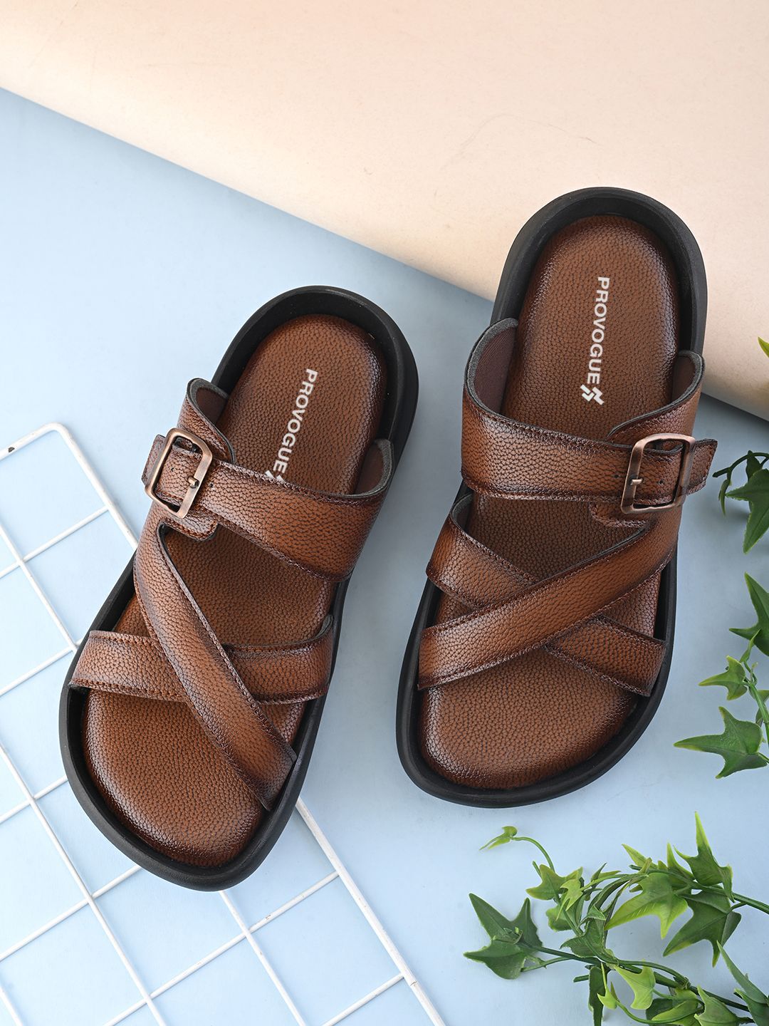 Provogue Men Comfort Sandals With Buckle-picture-14
