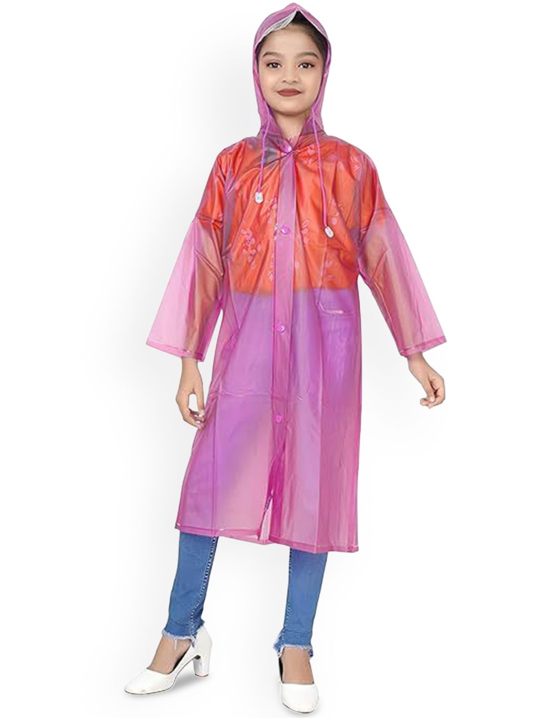 BAESD Kids Waterproof Long Rain Jacket-image-34