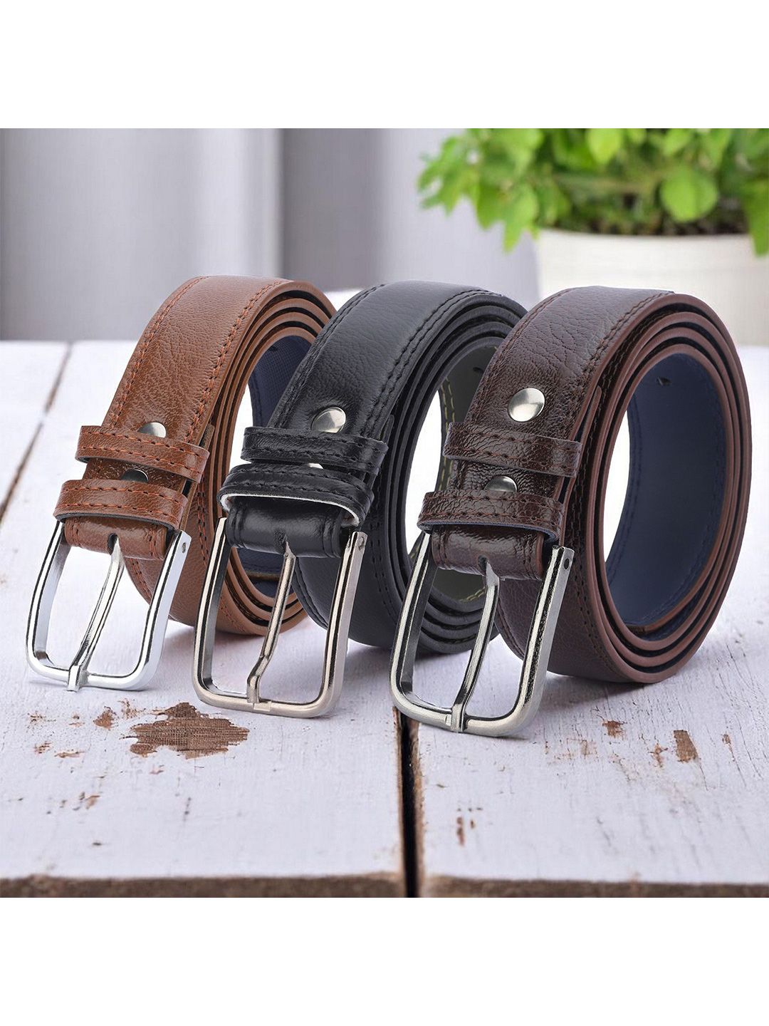 Provogue Men Set Of 3 Formal Belt-picture-58