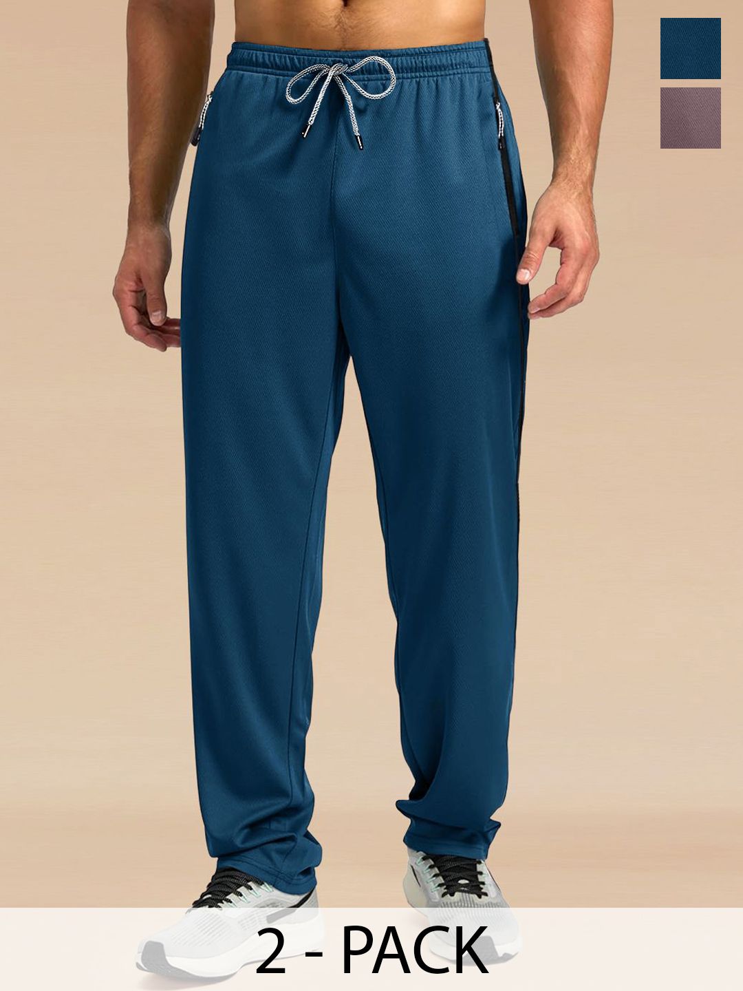 Tee Projekt Men Pack Of 2 Mid-Rise Track Pants-picture-10