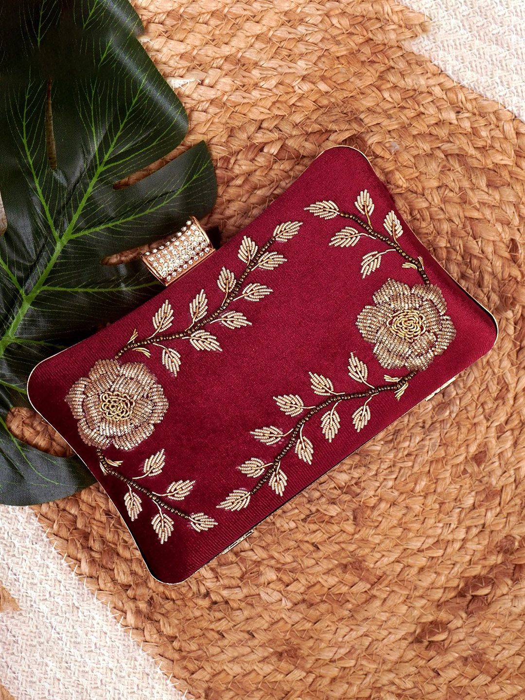 FOR THE BEAUTIFUL YOU Embroidered Box Clutch-picture-36