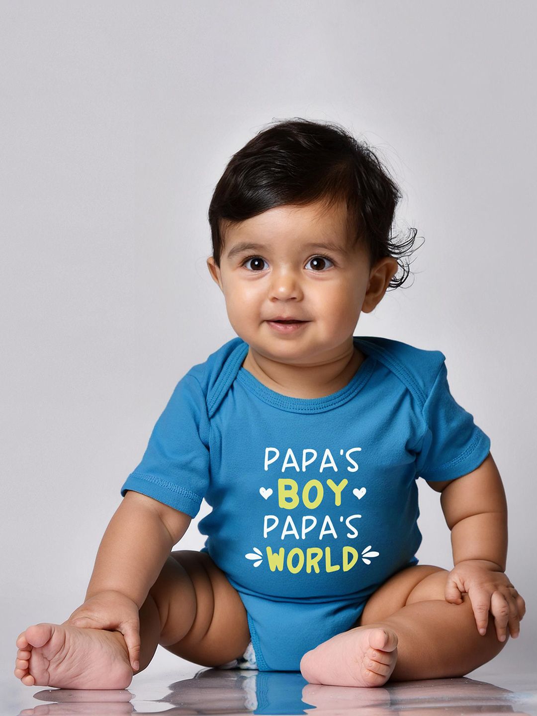Zeezeezoo Infant Kids Papa's Boy Papa's World Printed Pure Cotton Bodysuit-picture-10