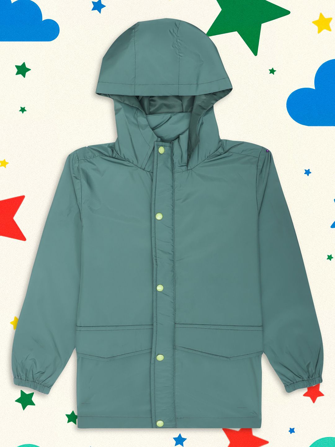 HOUSE OF VEDAS Kids Waterproof Hooded Rain Jacket-picture-31