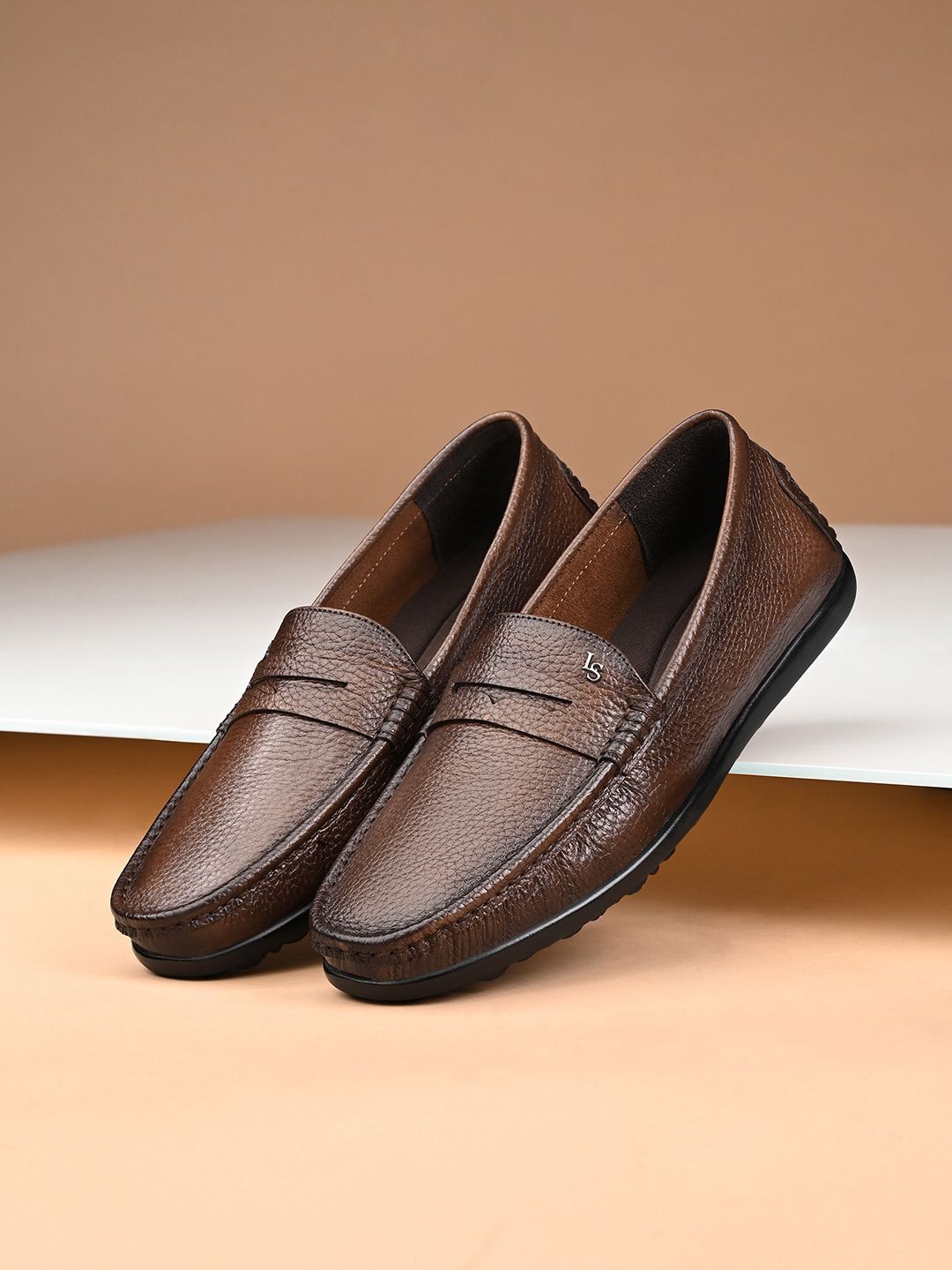 LOUIS STITCH Men Italian Milled Leather Formal Loafers-picture-16