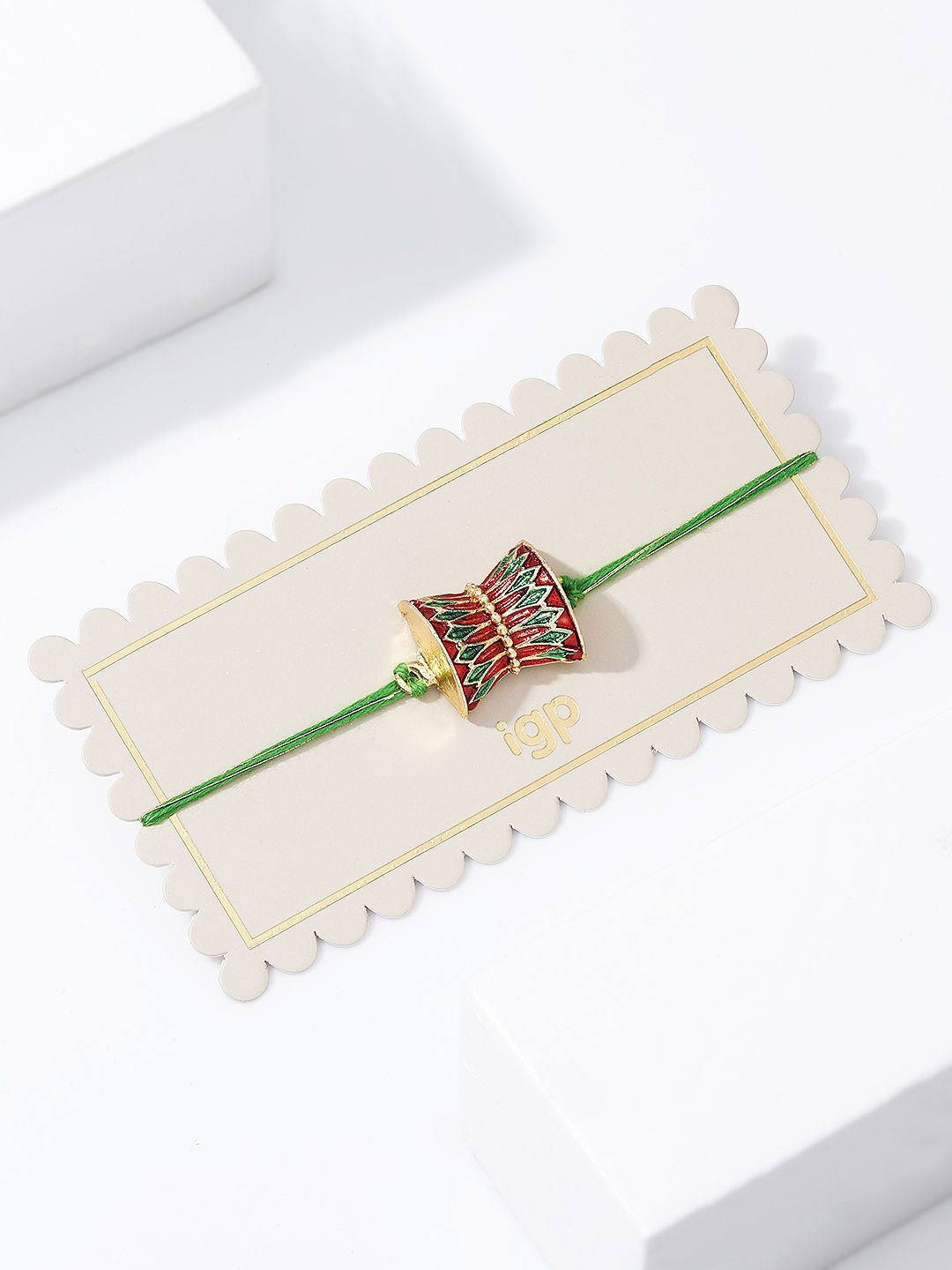 IGP Thread Green Damru Rakhi-picture-43