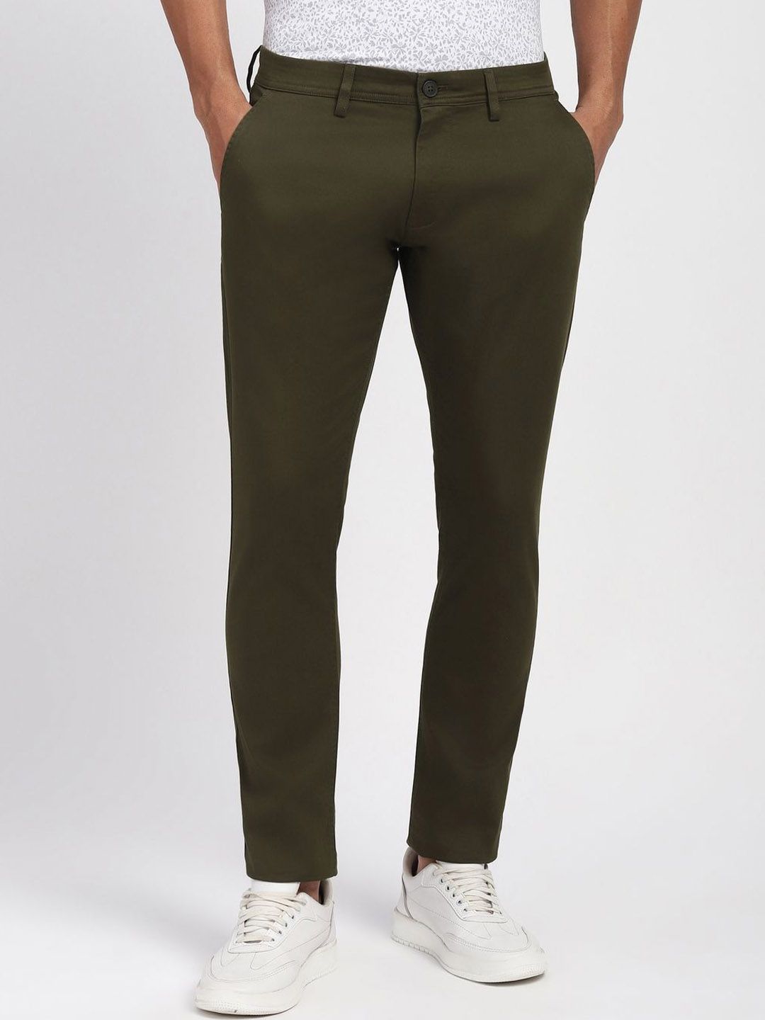 Peter England Casuals Men Skinny Fit Regular Trousers-picture-32