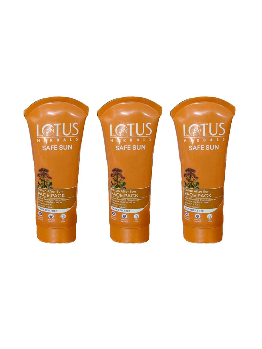 Lotus Herbals Set Of 3 Safe Sun De-Tan After Sun Face Pack - 100 g Each-image-16