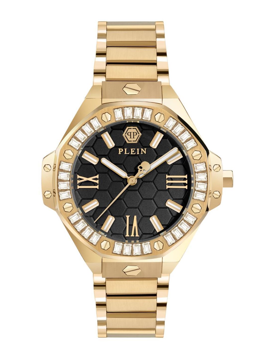 PHILIPP PLEIN Women Brass Dial & Stainless Steel Wrap Around Straps Watch PWBDA0824-picture-40