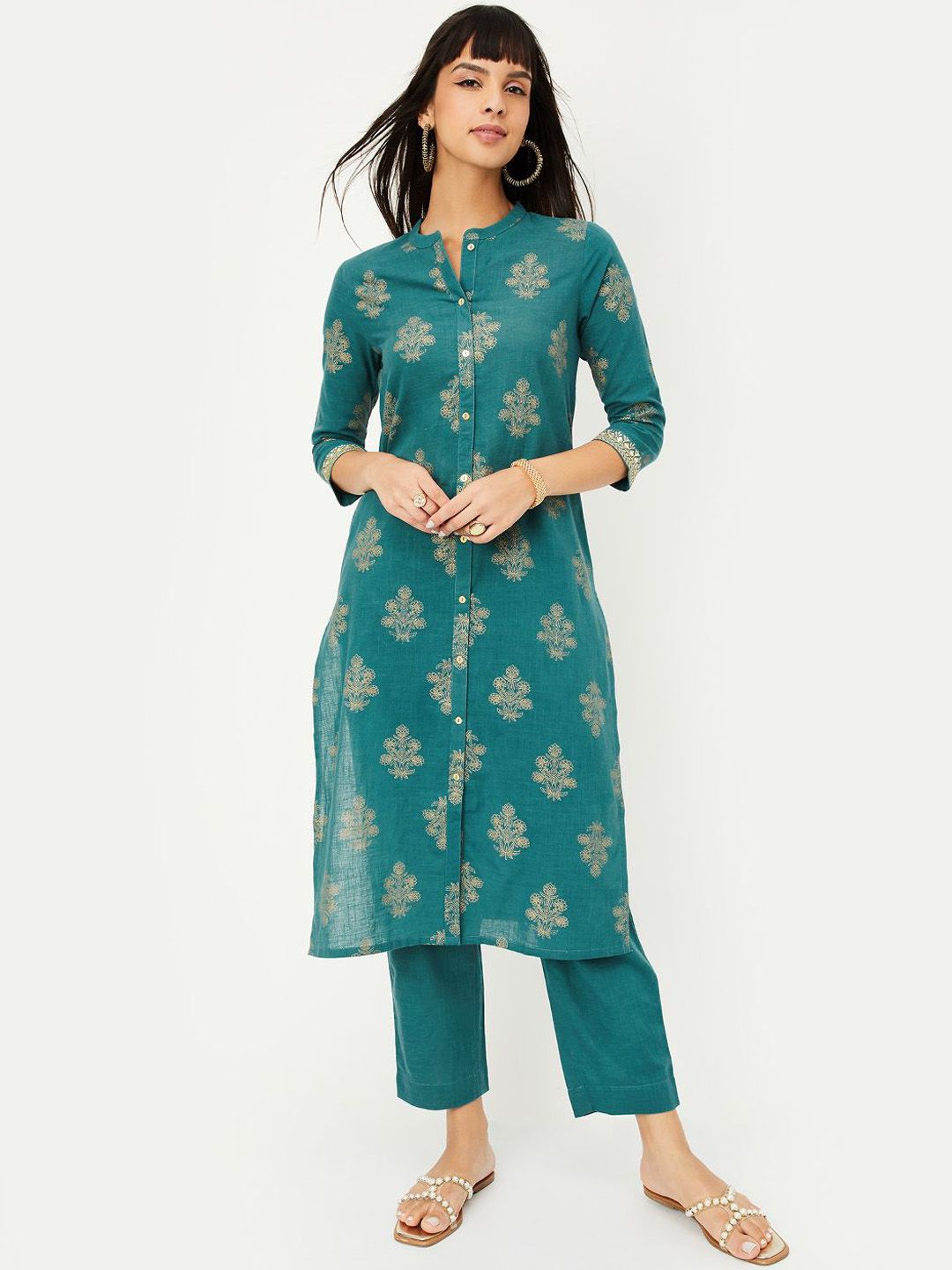 Max Women Floral Printed Kurta with Trousers