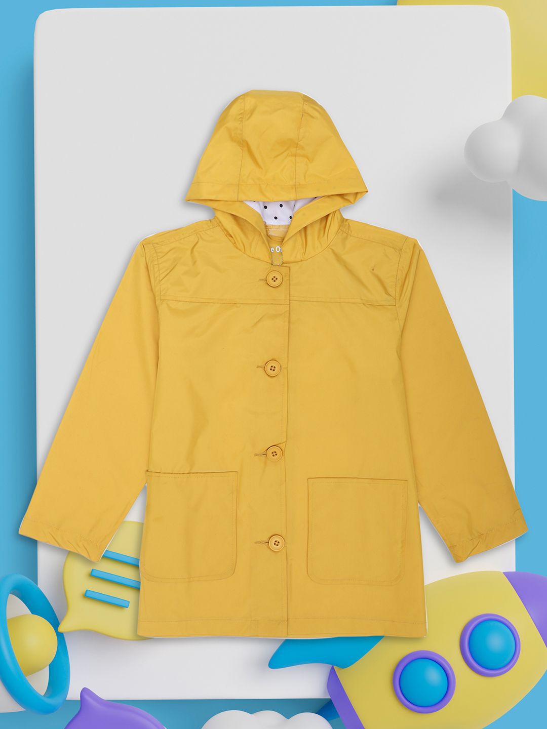 HOUSE OF VEDAS Kids Waterproof Hooded Rain Jacket-picture-38