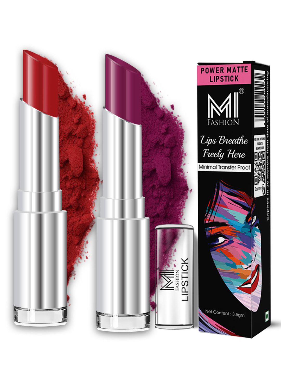 MI FASHION Set Of 2 Creamy Matte Bullet Lipstick - 3.5 g Each - Shade No - 10 - 12-picture-28