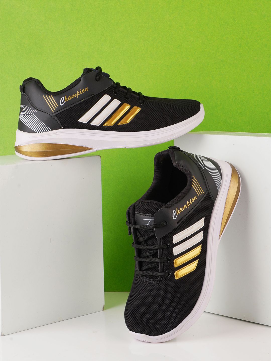 Spotwalk Men Mesh Running Non-Marking Shoes-image-12