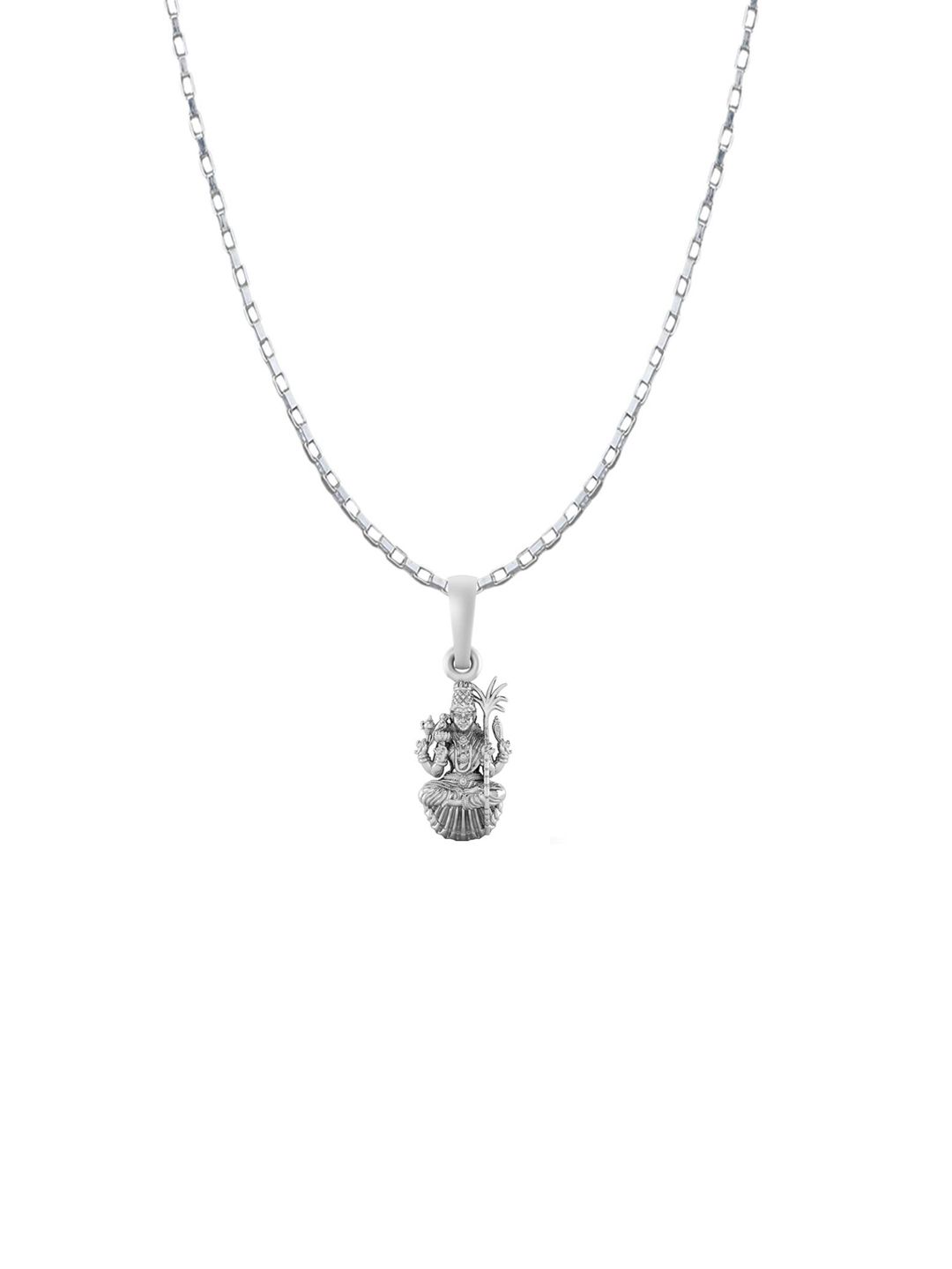 AKSHAT SAPPHIRE Men 92.5 Sterling Silver Contemporary Lalitha Devi Pendant With Chain-picture-8