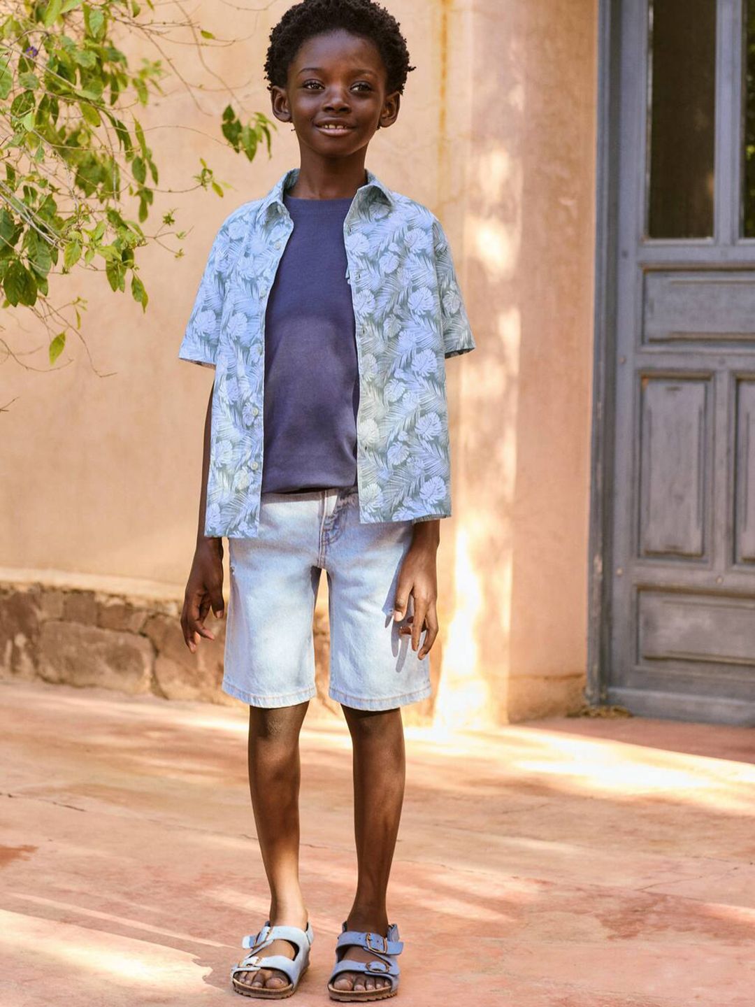 Mango Kids Boys Tropical Printed Pure Cotton Casual Shirt-picture-53