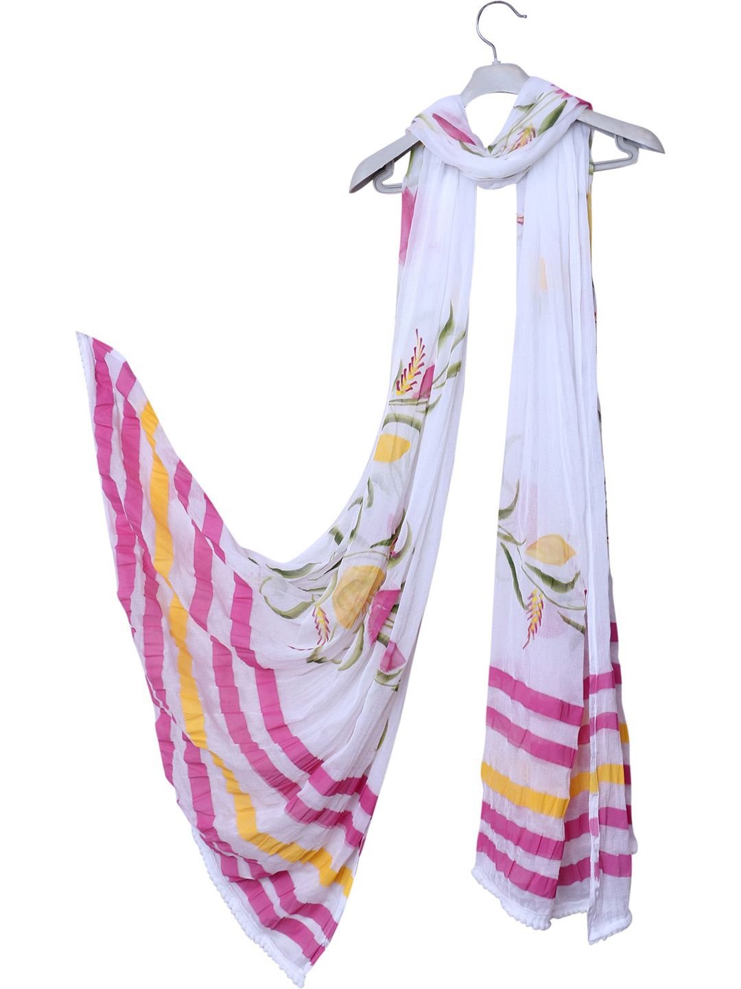 LA FEMINAE Floral Printed Chiffon Dupatta-image-36