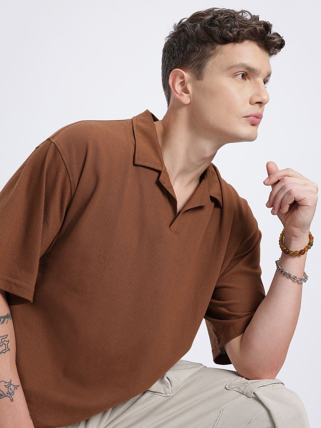 glitchez Polo Collar Oversized T-shirt-picture-16