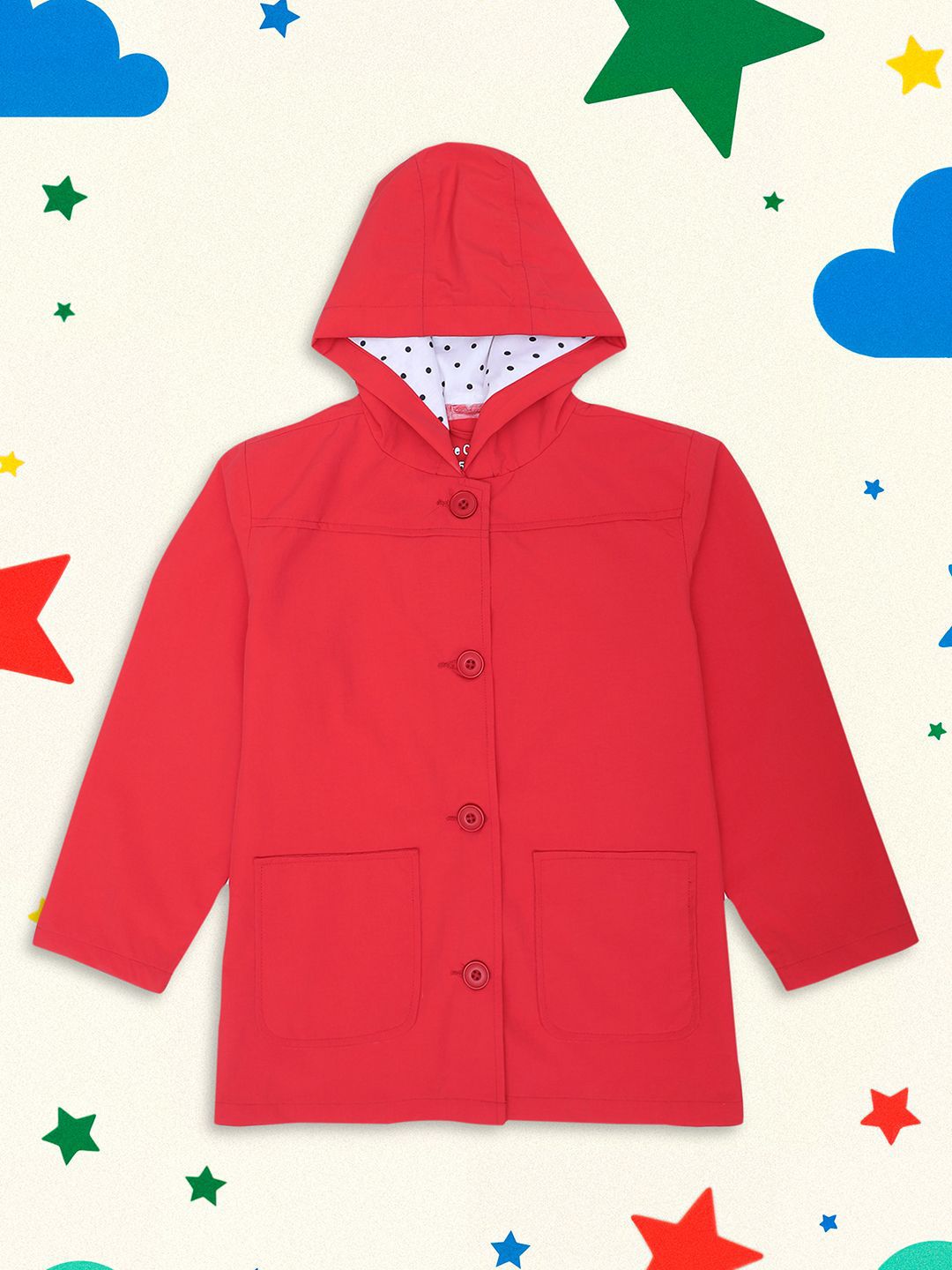 HOUSE OF VEDAS Kids Waterproof Hooded Rain Jacket-picture-35